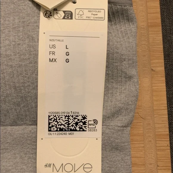 NWT H&M Move bralette sz large - Picture 2 of 2